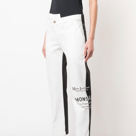 NWT - MONSE Two-Tone Branded Jeans - Size 8 - Picture 3 of 15